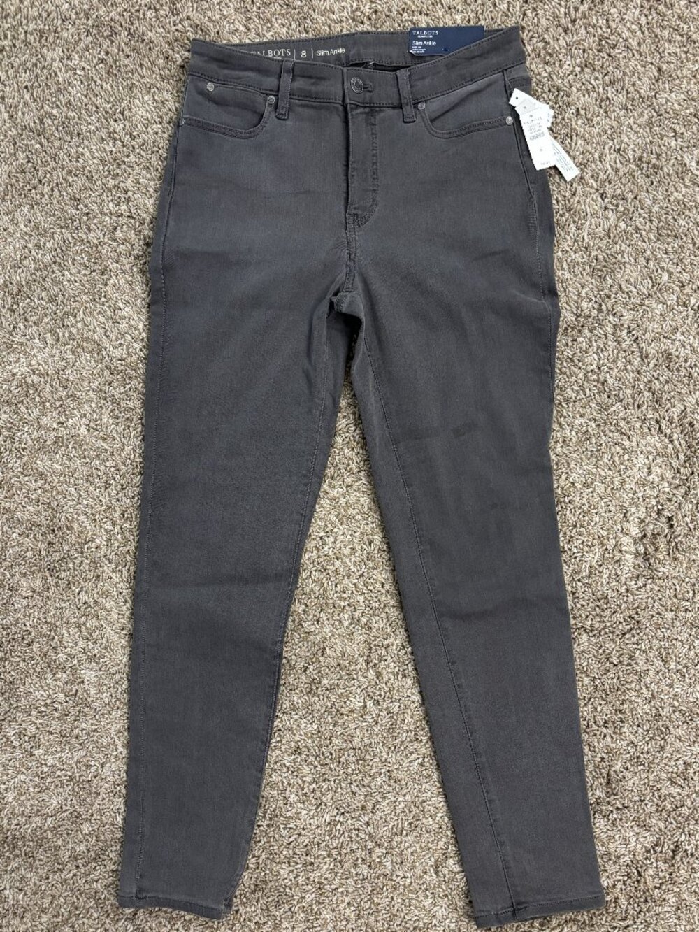 Talbot Stretch Slim Ankle Grey 27" inseam - Size 8 - NEW